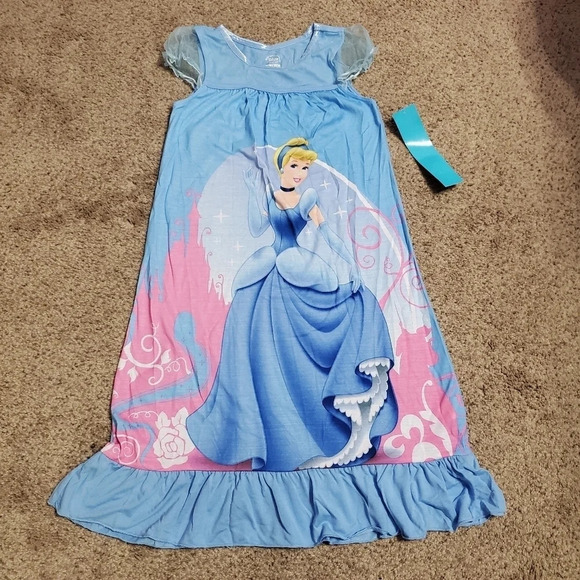 Disney Store Princess Cinderella Girls Nightgown Pajamas M 7/8 - Picture 1 of 10